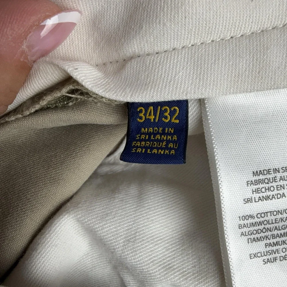 Polo Ralph Lauren Pants Mens 34x31 Beige Chino Cotton Classic Fit Casual Khakis